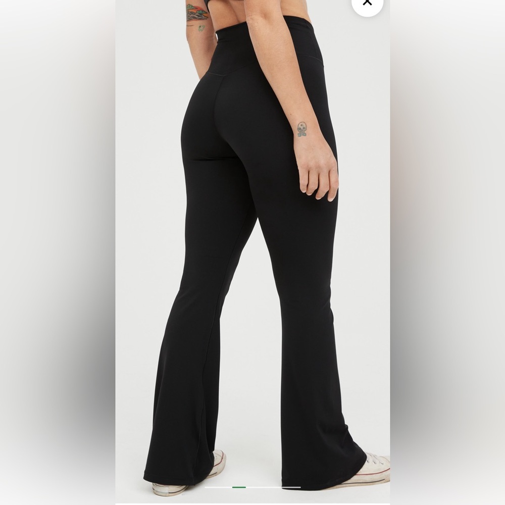 Black Aerie Flare Crossover Leggings Size L